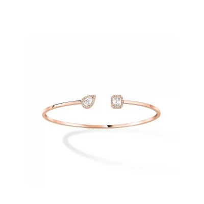 MESSIKA JONC FLEX TOI & MOI MY TWIN 0,15CT X2 BRACELET DIAMANT OR ROSE 07222-PG